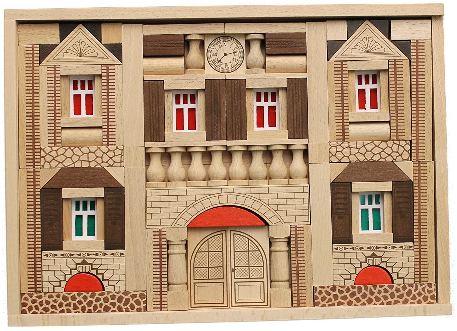 Ebert Wooden Building Blocks Residence 141 Pieces Ore mountains in Germany