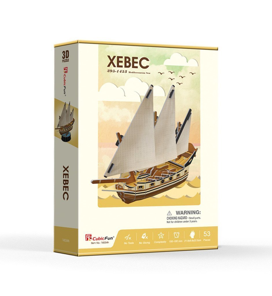 53 Piece Puzzle – 3D Jigsaw Puzzle – Xebec – Difficulty: 4/6