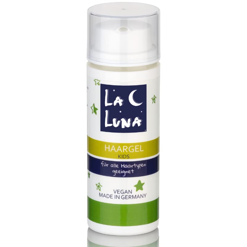 La Luna® Hair Gel for Children, Kids Styling Hair, Vegan, Natural Fragrance, Made in Germany, No Parabens, Girls Boys, non-adhesive, Water Soluble, Hair Care, Toddler Children \ 'S Hair Styling, 50 ml (50 ml )))