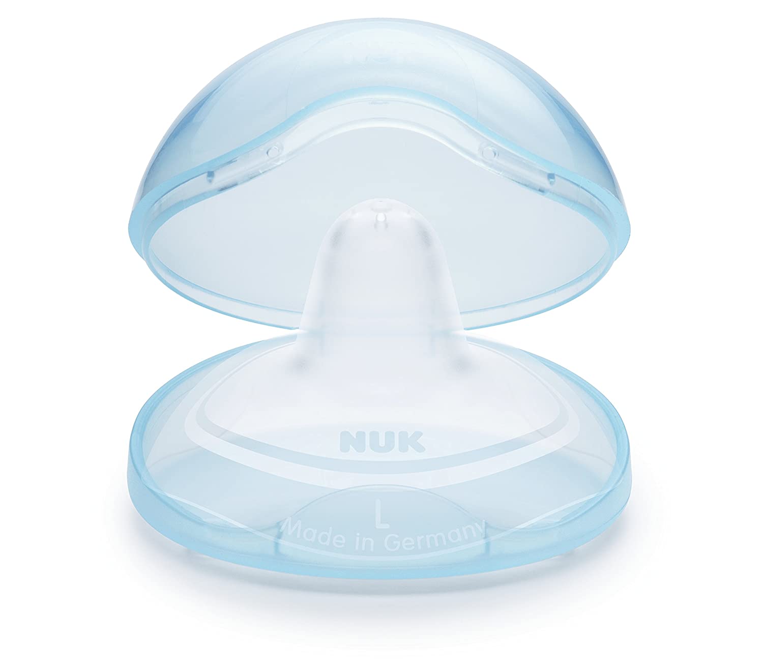 Nuk Nipple Protection for Sensitive Nipples with Protective Case, Transparent, Pack of 2