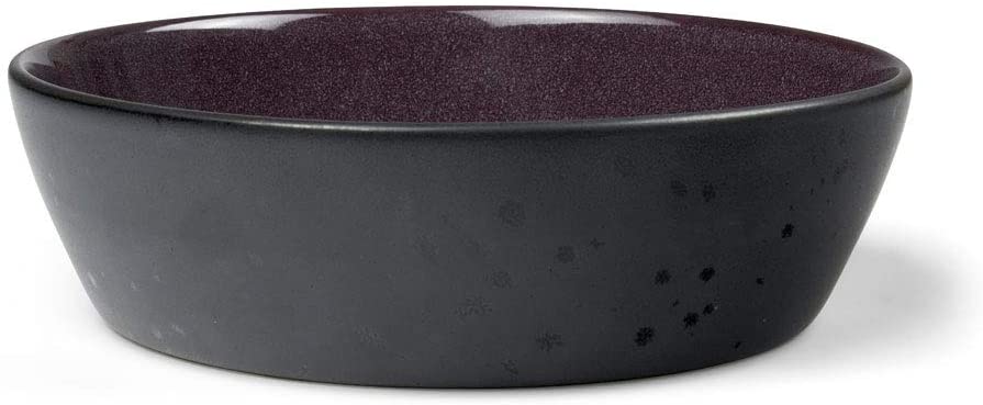 BITZ Soup Bowl, Stoneware Soup Bowl, 18 cm in Diameter, Black/Purple