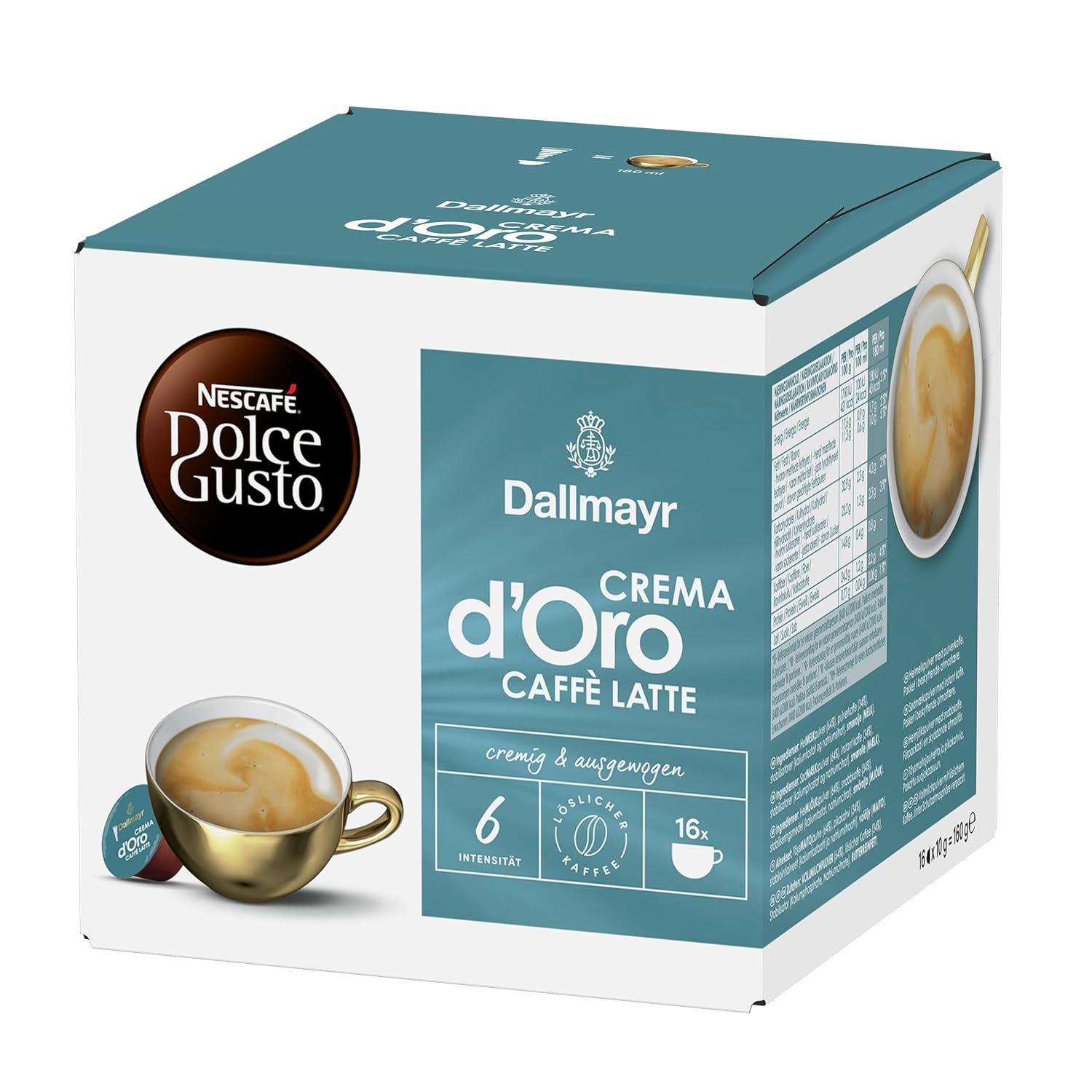 NESCAFÉ DOLCE GUSTO DALLMAYR Crema d'Oro Intensa Coffee Capsules Pack of 1 (1 x 16 Servings)