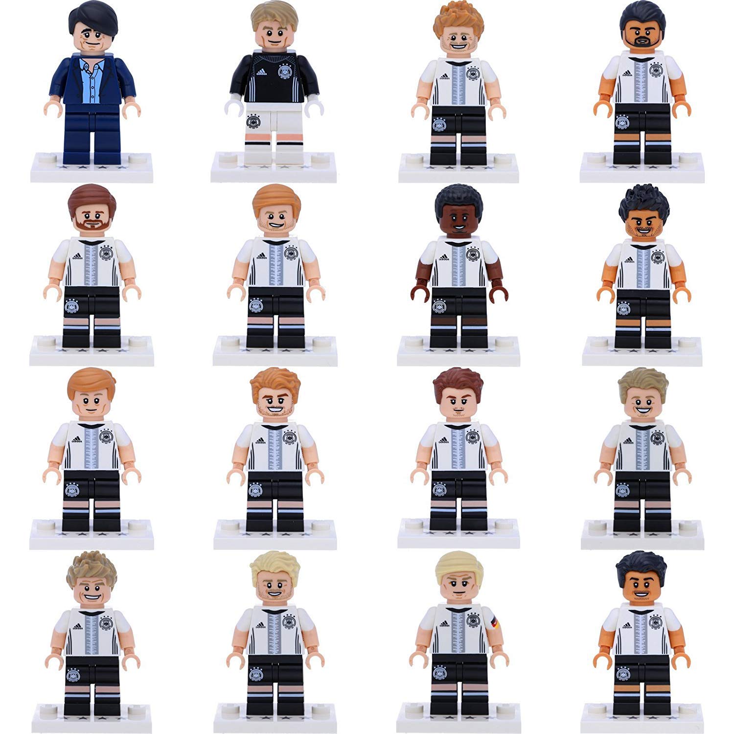 LEGO 71014 Minifigure with Germany Team: All 16 Assorted Figures (Complete 