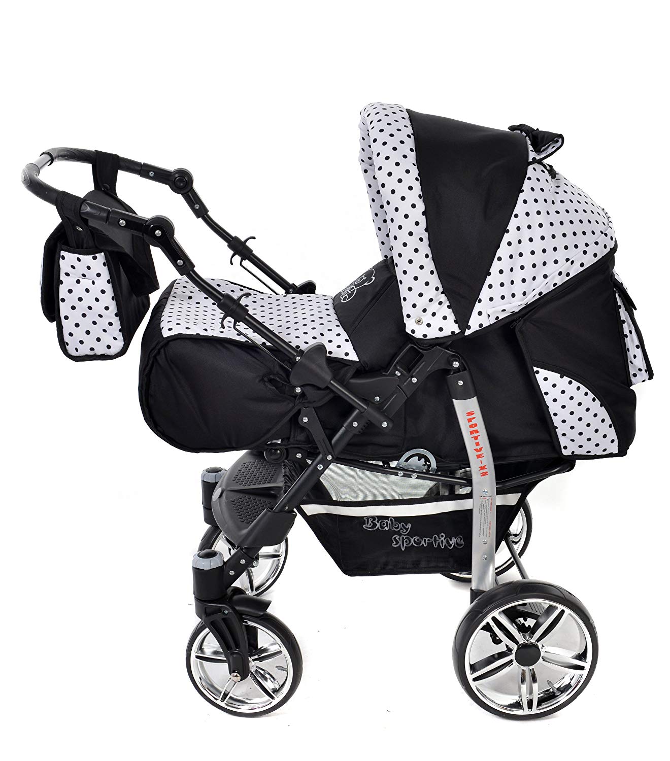 You and Baby SPORTIV-X2 Kombi-Kinderwagen 3in1 | mit Zubehör | für Kinder ab der Geburt bis 3 Jahre | Gewicht 13 kg | Faltmaß mit Rädern B99 x T60 x H57