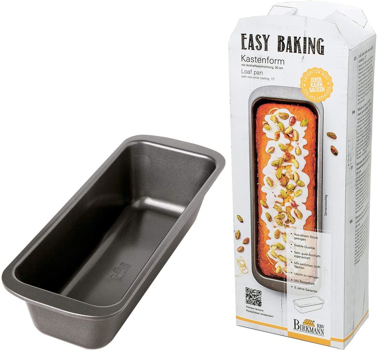 Baking Moulds from the Easy Baking Range by RBV Birkmann, grey, 30 cm