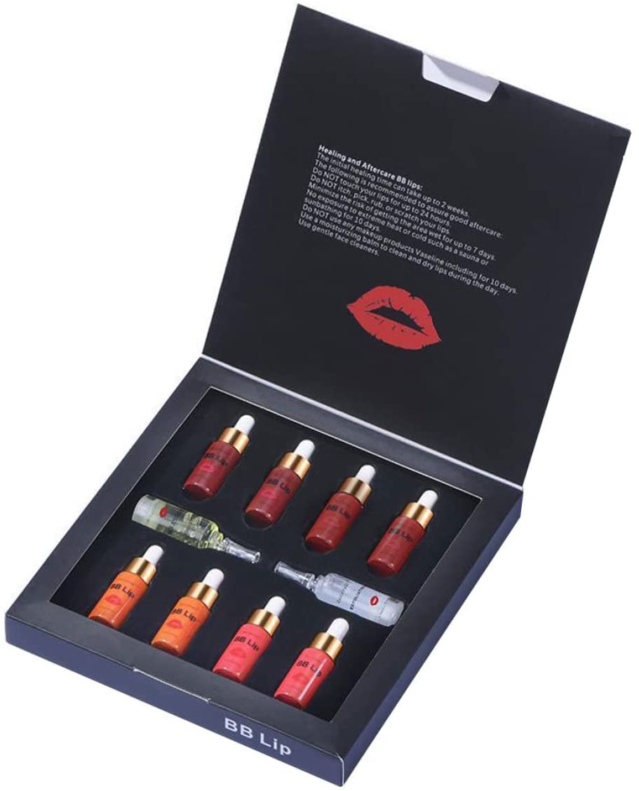 DierCosy BB Lips Glow, BB Lip Serum Kit Lip Gloss BB Cream Pigment Set for Lip Colour Moisture Moisture, BB Lip Serum Kit
