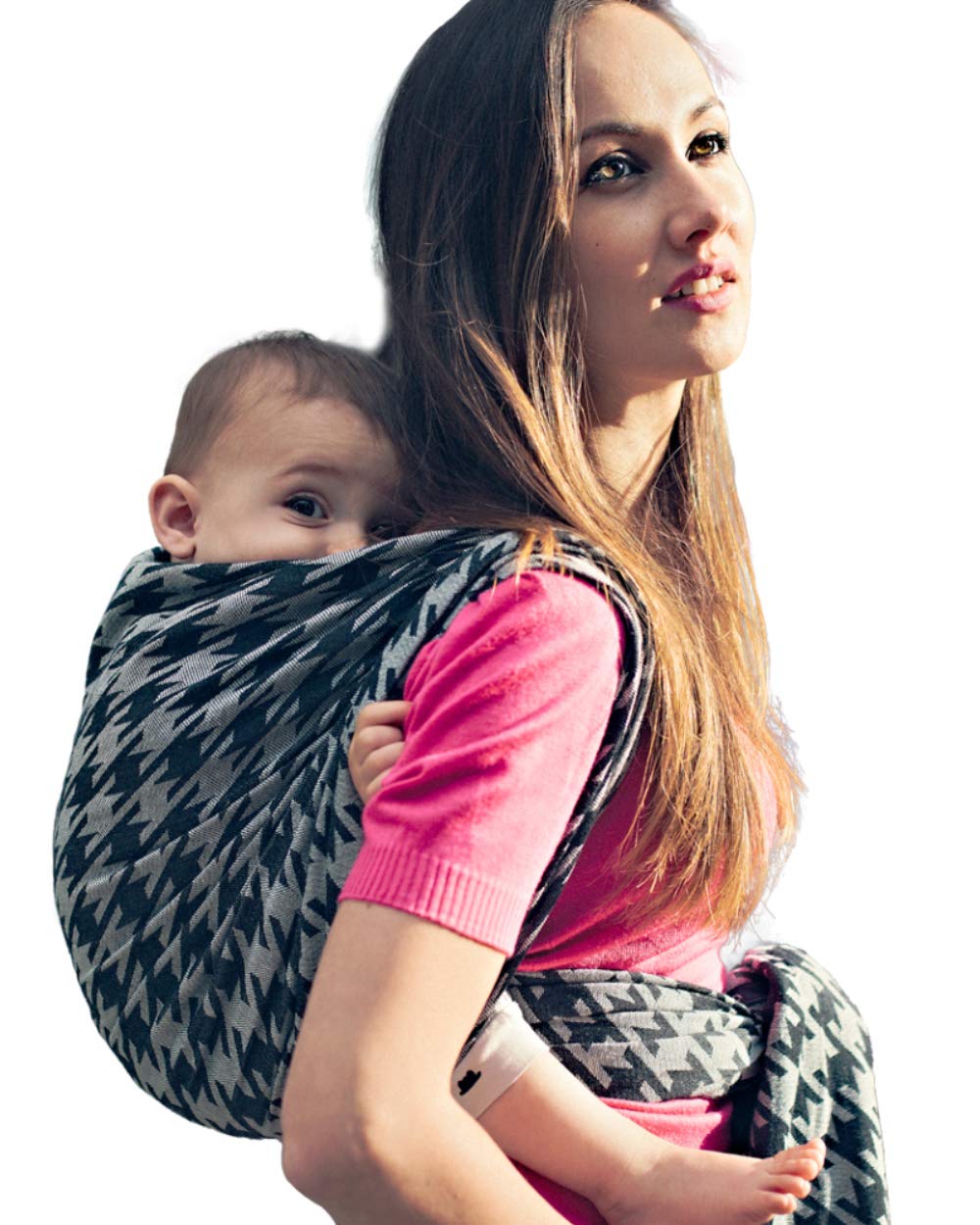 Didymos TTR – 564 007 Baby Carrier Sling (Model Houndstooth Charcoal – Black/White, Size 7