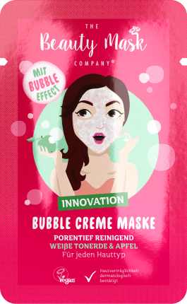 THE Beauty Mask COMPANY Maske Weiße Tonerde & Apfel Bubble Creme, 10 ml