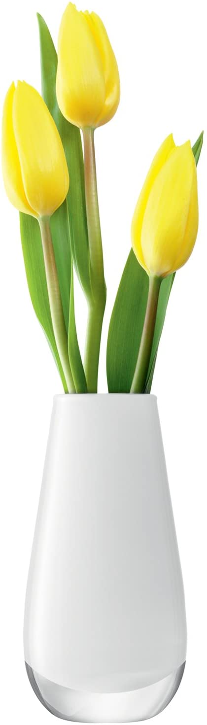 LSA International 14 cm Flower Colour Bud Vase, White