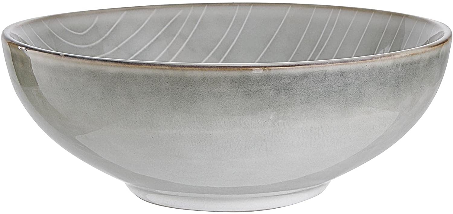 BUTLERS Henley Bowl in Grey Diameter 16.5 cm - Stoneware Bowl Salad Bowl, Cereal Bowl, Soup Bowl, Fruit Bowl