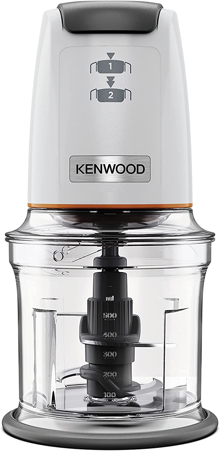 Kenwood EasyChop CHP61.000WH Four Blade Chopper 0.5 L Pressure Operation 2 Speed Non-Slip Ring Dishwasher Safe Ice Breaker System 500 W White