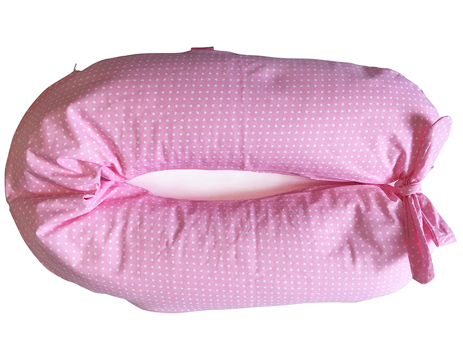 merrymama - Lining laptop pillow, nursing pillow and pregnancy cm 190, pink