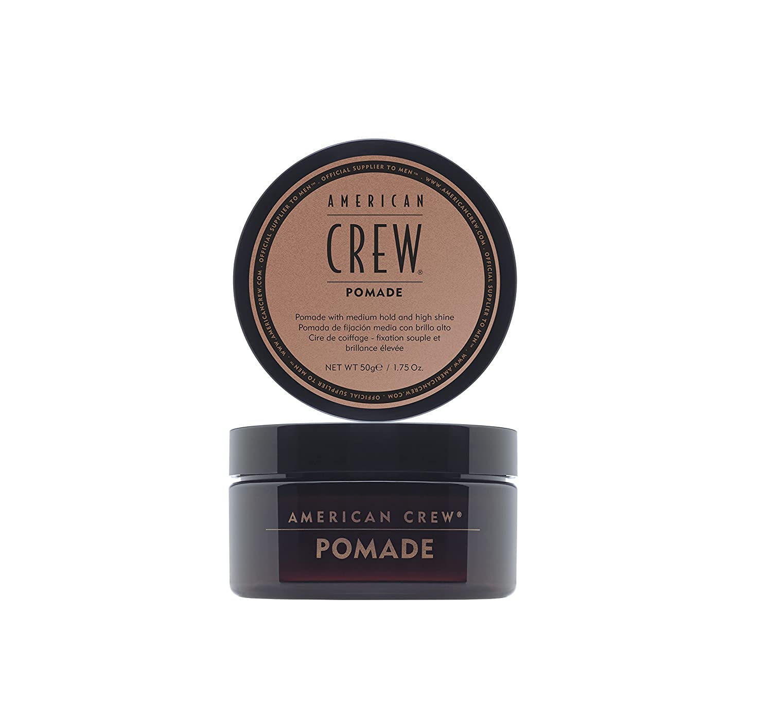 
 AMERICAN CREW Pomade 85 g, styling product for men, medium hold hair product, water-based hair pomade, ideal for smooth hairstyles with lots of shine