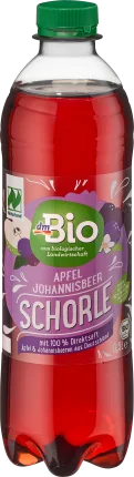 dmBio Fruit spritzer, apple & currant, 500 ml