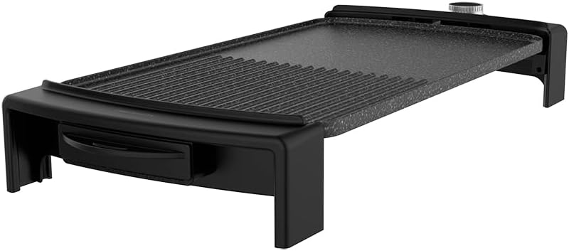 Cecotec Plancha de Asar Eléctrica Tasty&Grill 2500 RockWater MixGrill. 2150 W, Revestimiento Antiadherente, Superficie Mixta, Thermostat Regulable, Apta para Lavavajillas