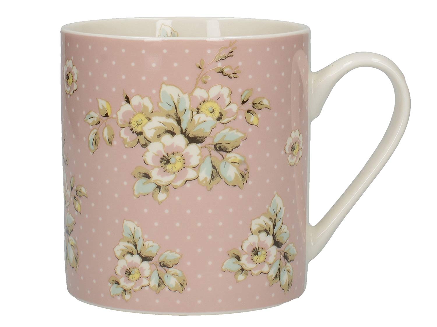 Creative Tops Katie Alice Fine China Cottage Flower Floral Mug, Pink