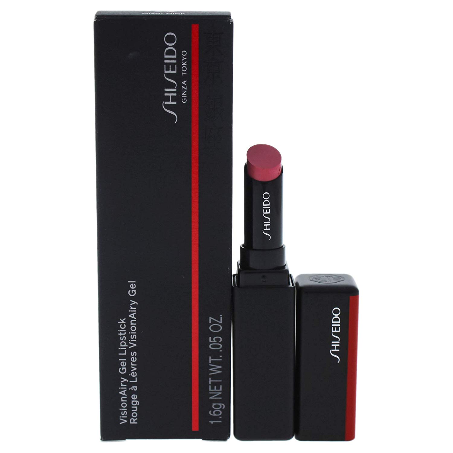 Shiseido VisionAiry Gel Lipstick, 205 Pixel Pink, 1 x 1.6 g, ‎pink