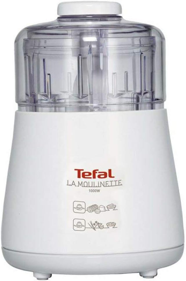 Tefal DPA130 La Moulinette Electric Chopper (1000 Watt, Container Capacity: 330 g, includes cable storage compartment), white