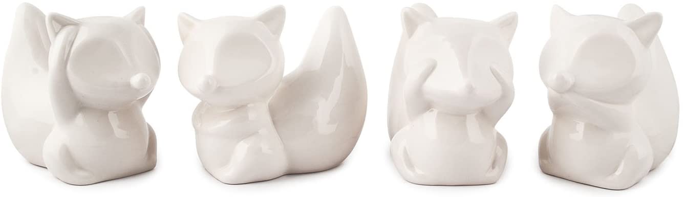 PAJOMA Fuchs Quartett "REINKE Set of 4 Ceramic Foxes L 10 x W 6 x H 10 cm