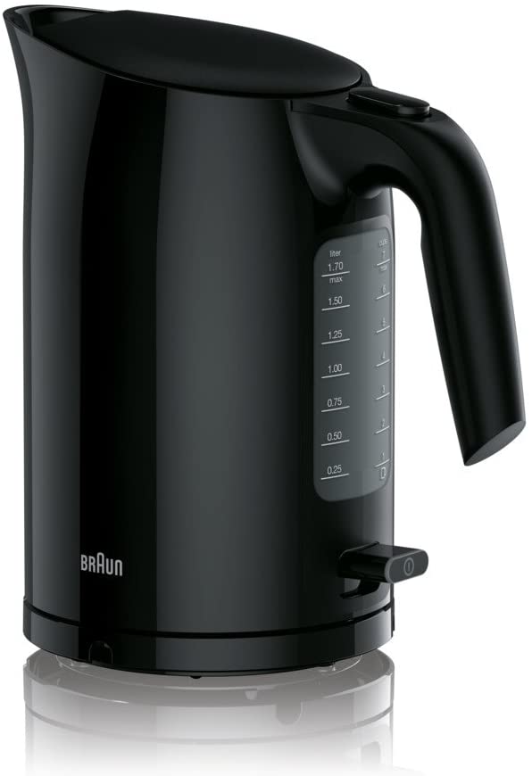 Braun WK 3110 BK Kettle | Capacity 1.7 l | 3,000 W | Quick Boiling System | Removable Anti-Limescale Filter | Large Water Level | BPA Free | Black