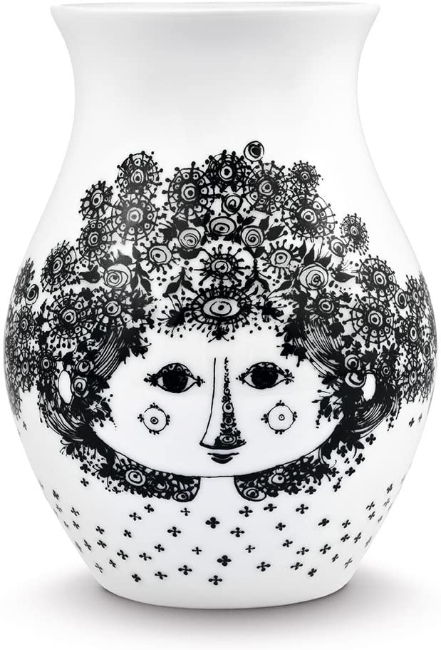 Bjørn Wiinblad Vase 16.2 x 16.4 x 19.7 cm, black.