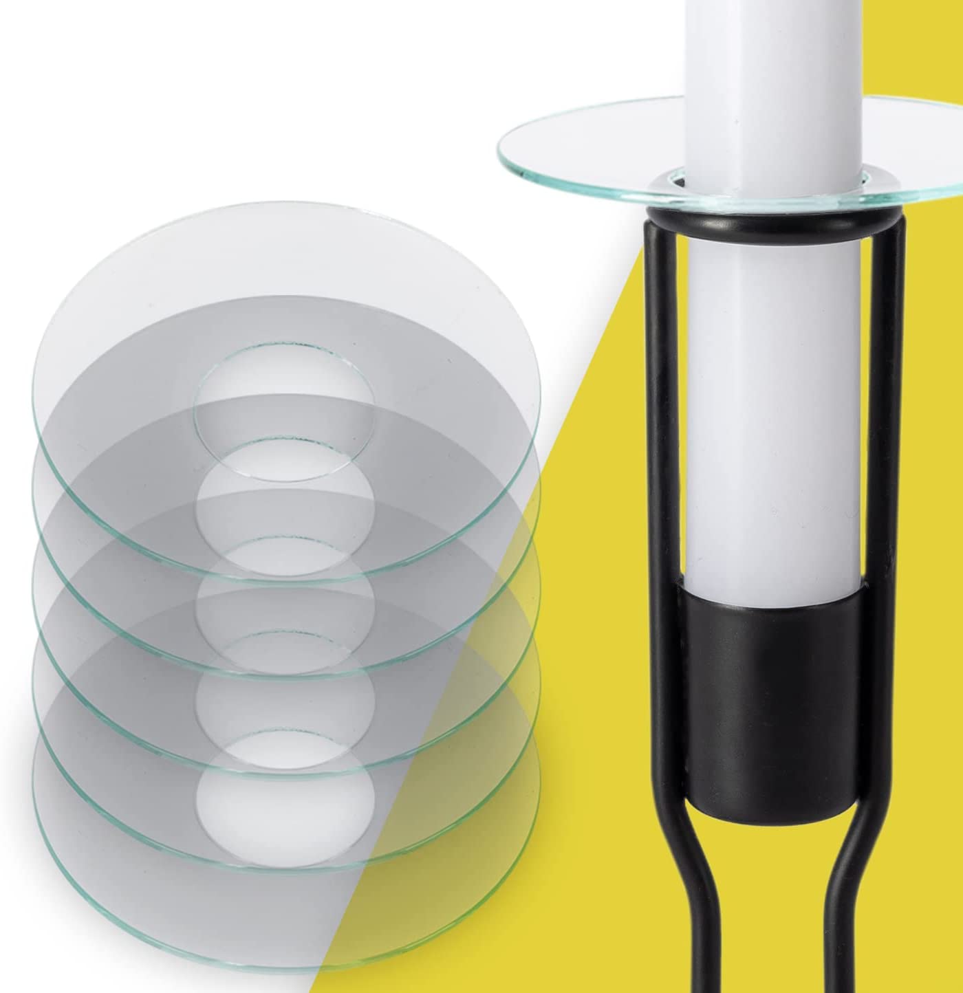 WIKAKERZEN Drip Catcher for Candles or Drip Protection for Tapered & Taper 