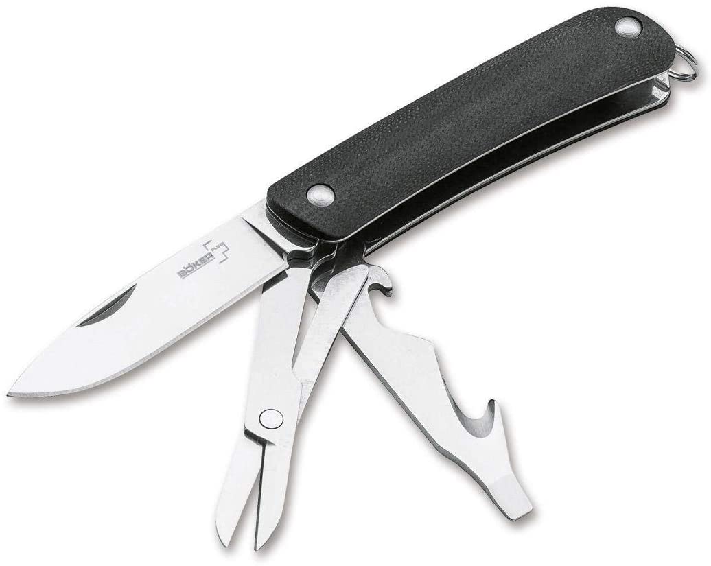 Böker Plus Unisex – Adult Pocket Knife Mini Tech Tool 4, Black 12 Cm