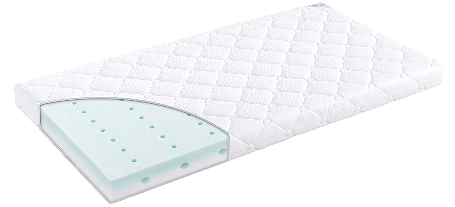 Träumeland T014111 Baby Mattress Träumeling for Baby and Toddler Side with Vertical Ventilation System 70 X 140 CM