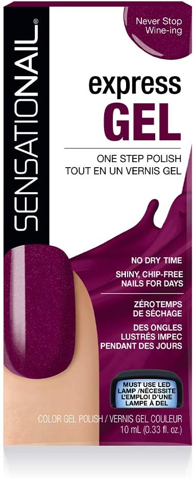 SensatioNail Express Gel Polish Never Stop Wine-ing, Pack of 1 x 10 ml