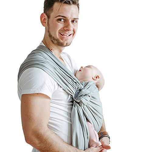 Shabany Ring sling, carrier sling, 100% organic cotton for newborns up to 15 kg including threading instructions -