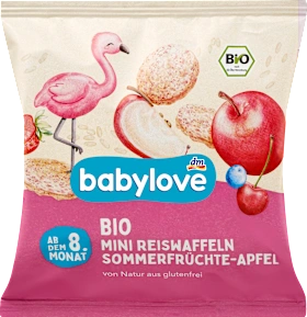 Baby snack rice cakes summer fruits apple, from the 8th month, 35 g