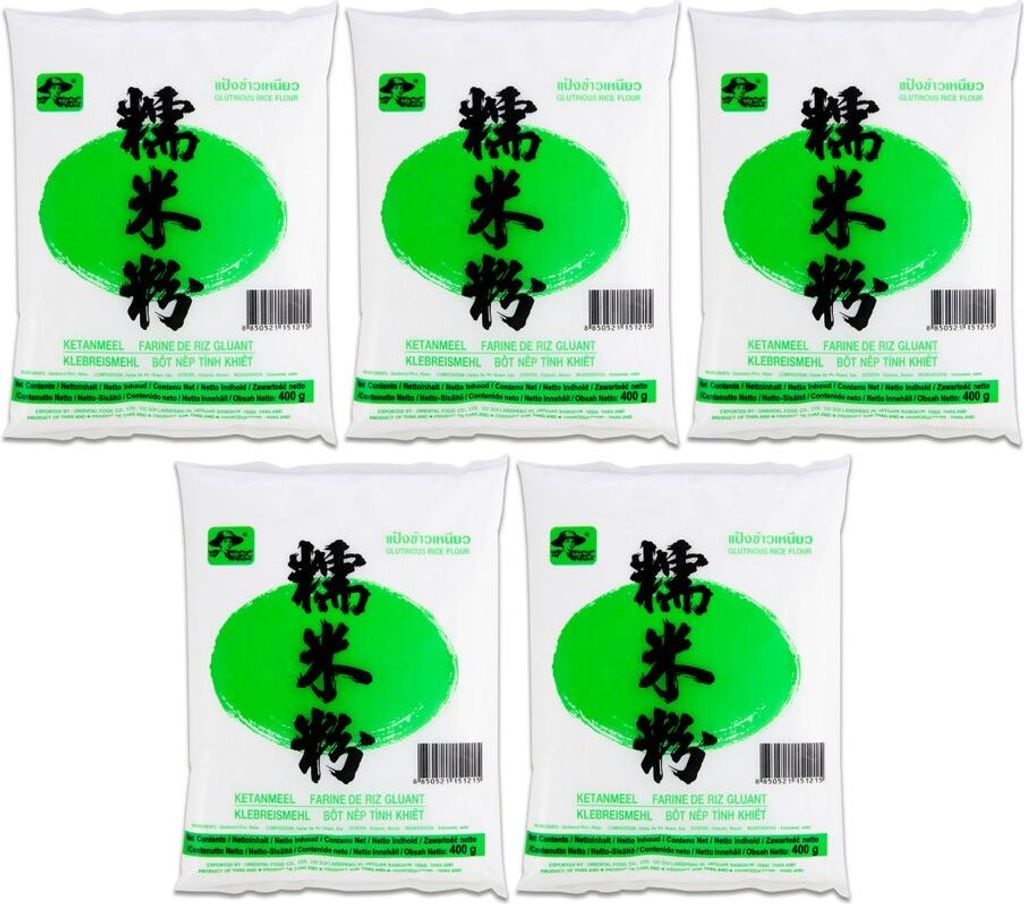 5-pack - FARMER Glutinous Rice Flour (5x 400g) | Glutinous Rice Flour | Glutinous Rice Flour | made from glutinous rice