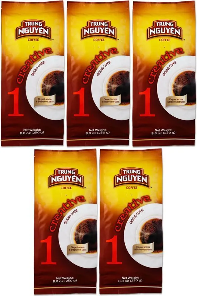 5-pack Trung Nguyen Robusta ground coffee (5x 250g) Creative No. 1 | Vietnam
