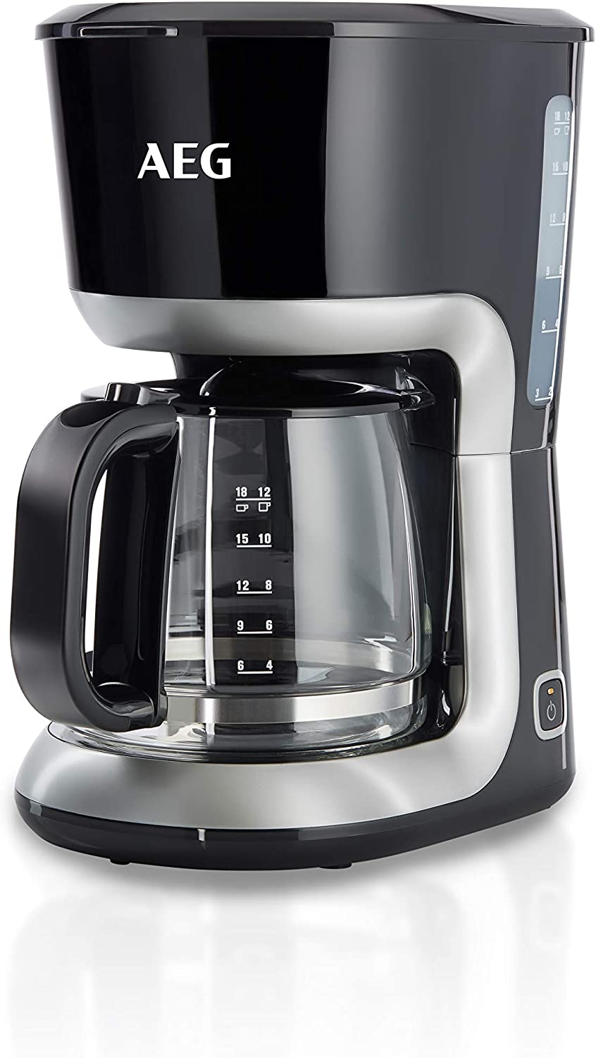 AEG Coffee Maker PerfectMorning KF3300 (1080 watts, 1.5 liters, water level indicator, anti-drip valve, keep warm function) Black / Silver