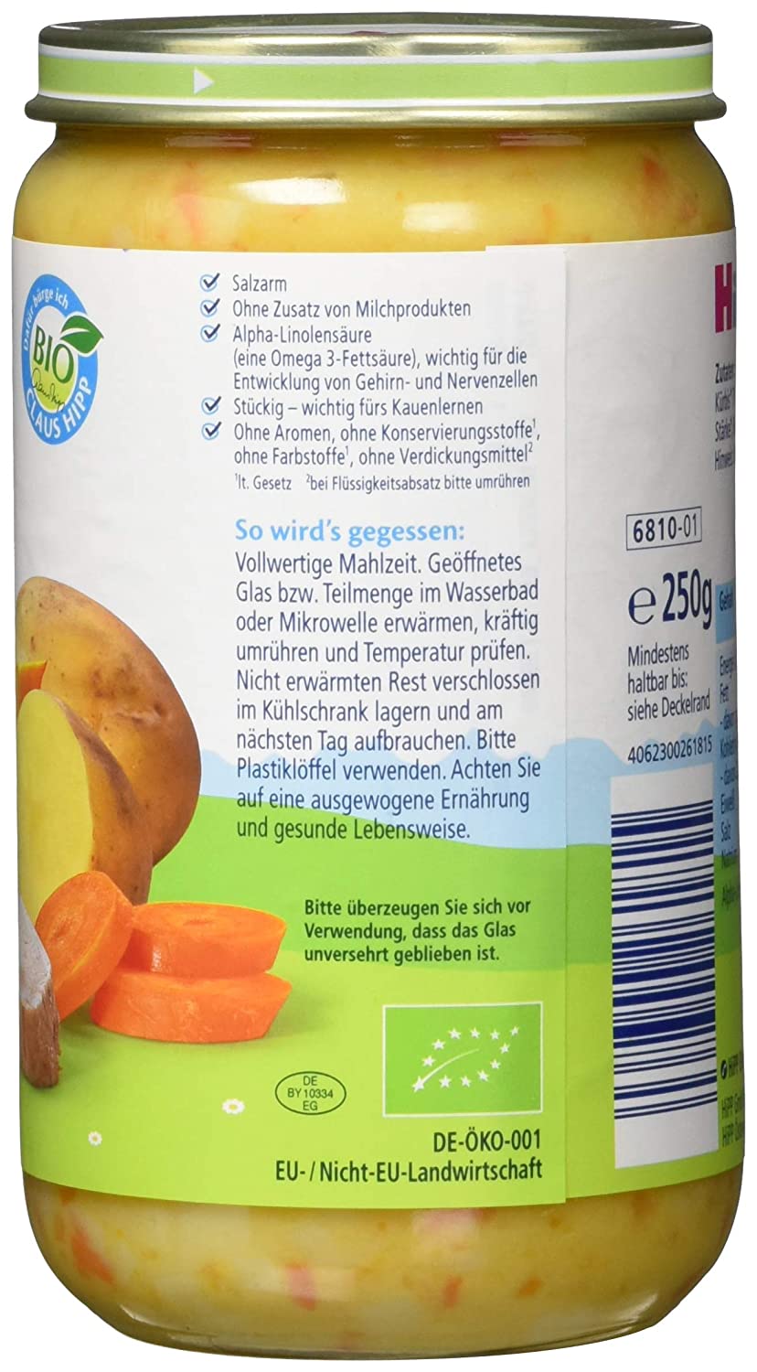Hipp Kartoffel-Kürbis-Gemüse mit Bio-Hühnchen, 250 g