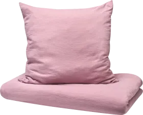 Muslin bed linen set, pink, 135 x 200 + 80 x 80 cm, 1 piece