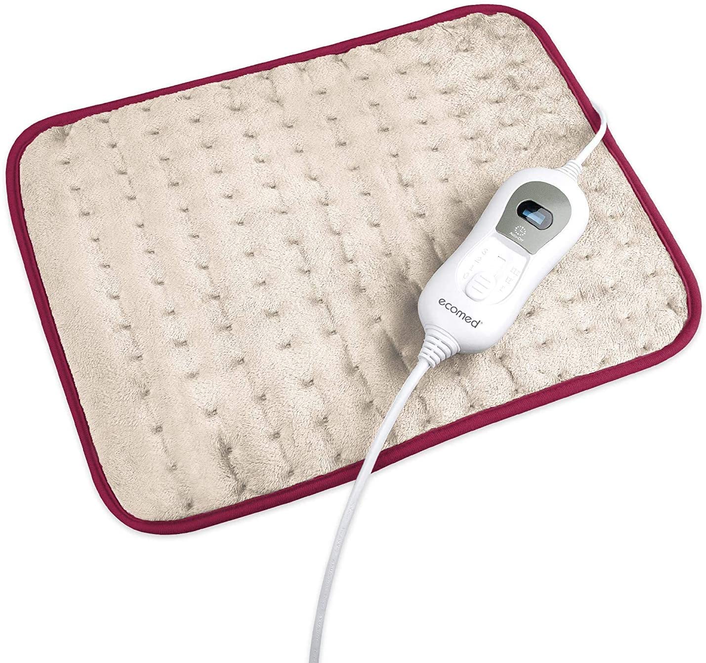 details Heating Cushion with Overheat Protection and Automatic Shutdown, 45 x 35 cm, Washable, Grey and Blue