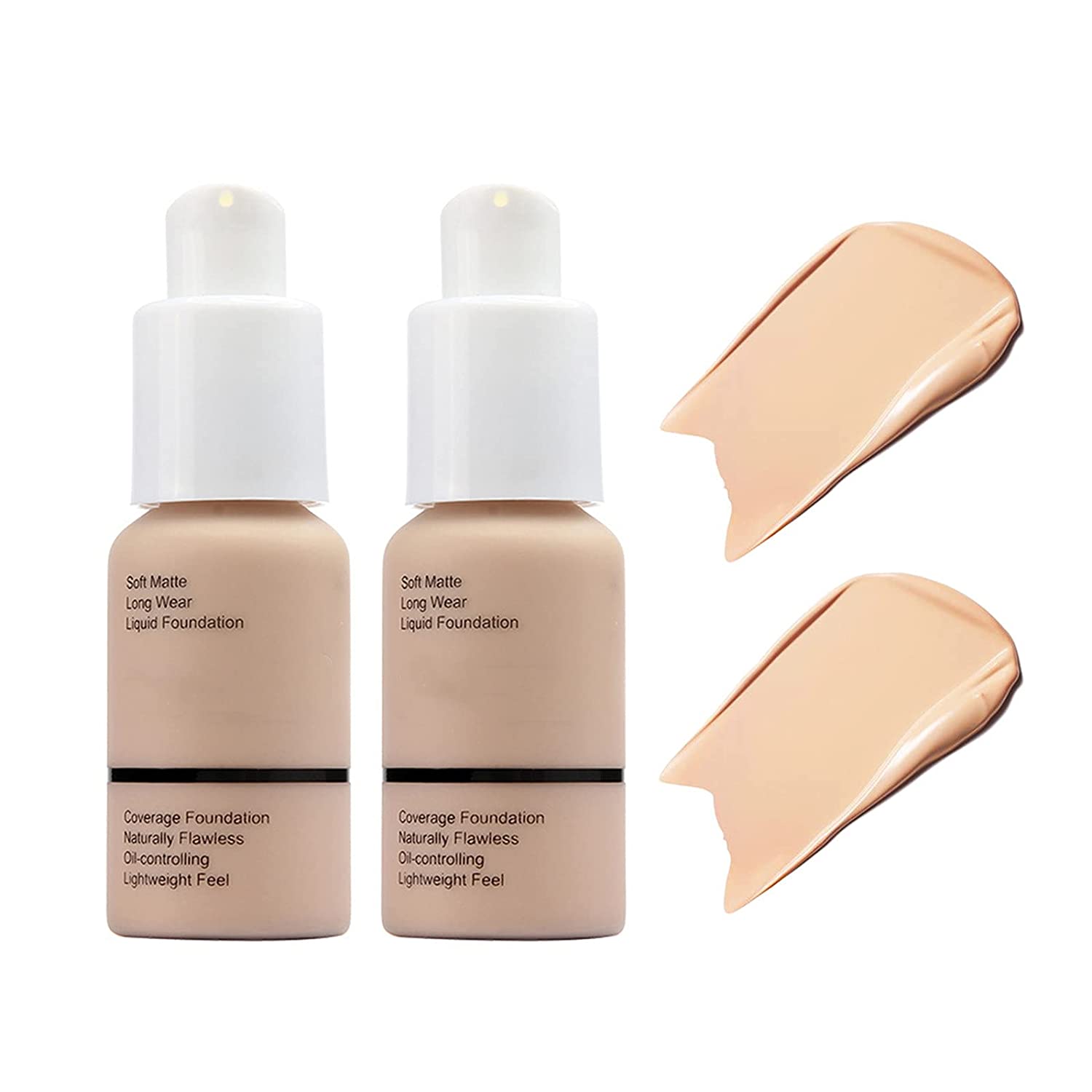 Anglicolor Phoera Foundation, Full Coverage Foundation, Concealer Foundation Full Coverage Flawless Cream Smooth, Long-Lasting 30 ml 24HR Matte Oil Control Concealer (Pack of 2 102), 102 pieces