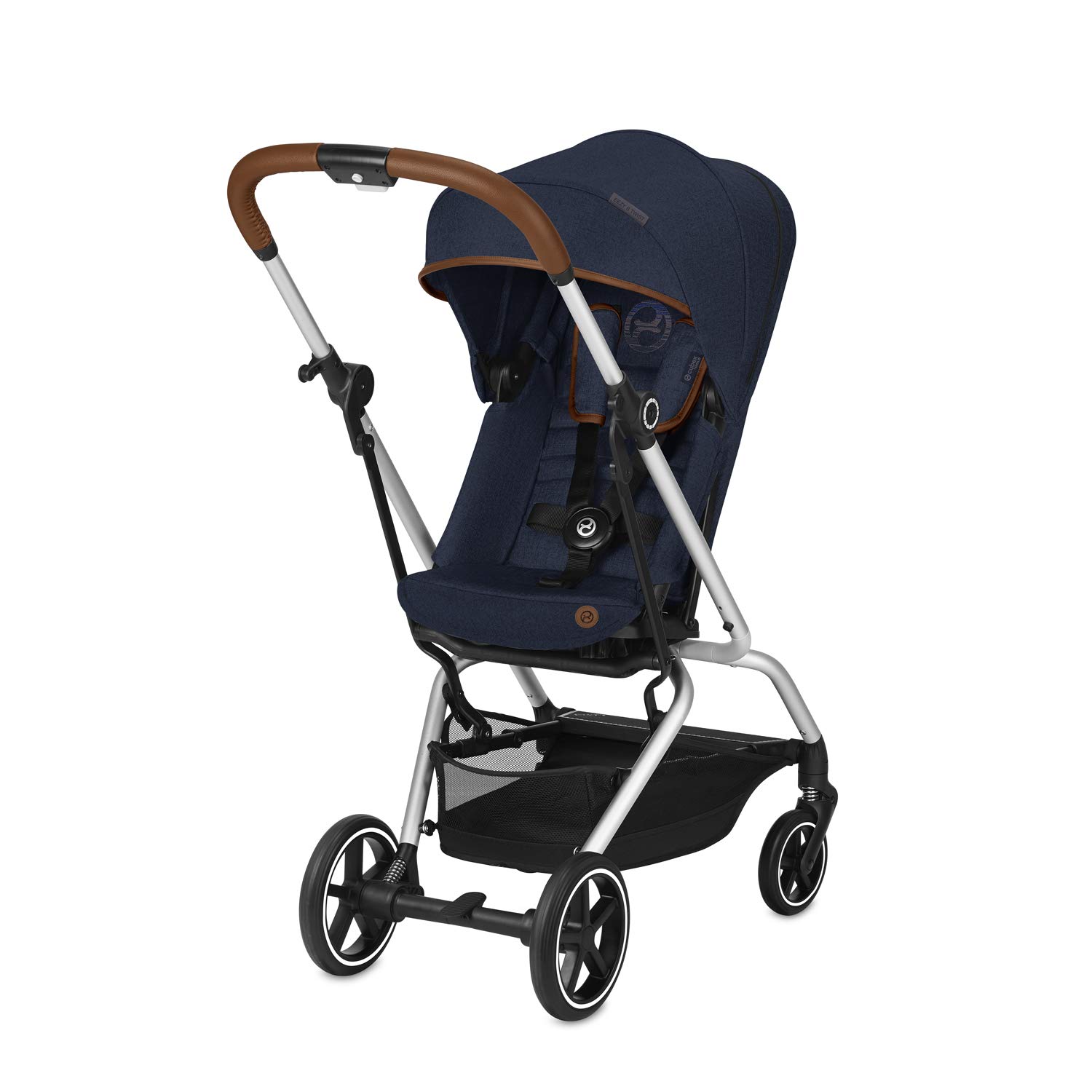 Cybex Gold Buggy Eezy S Twist, 360° rotating seat unit, ultra compact, from birth to 17 kg (approx. 4 years) Denim Collection Blue