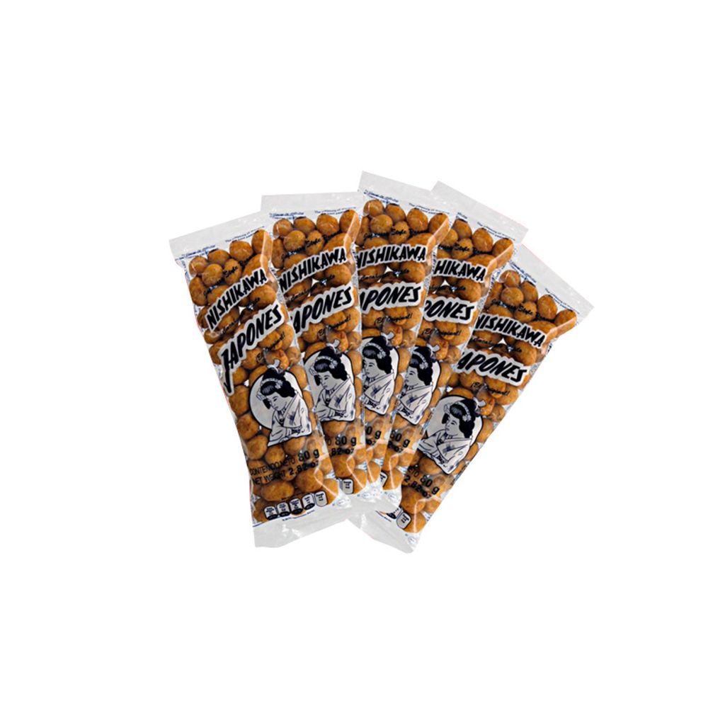 5x Nishikawa Mexikanische Japanische Erdnüsse in Soja 80g