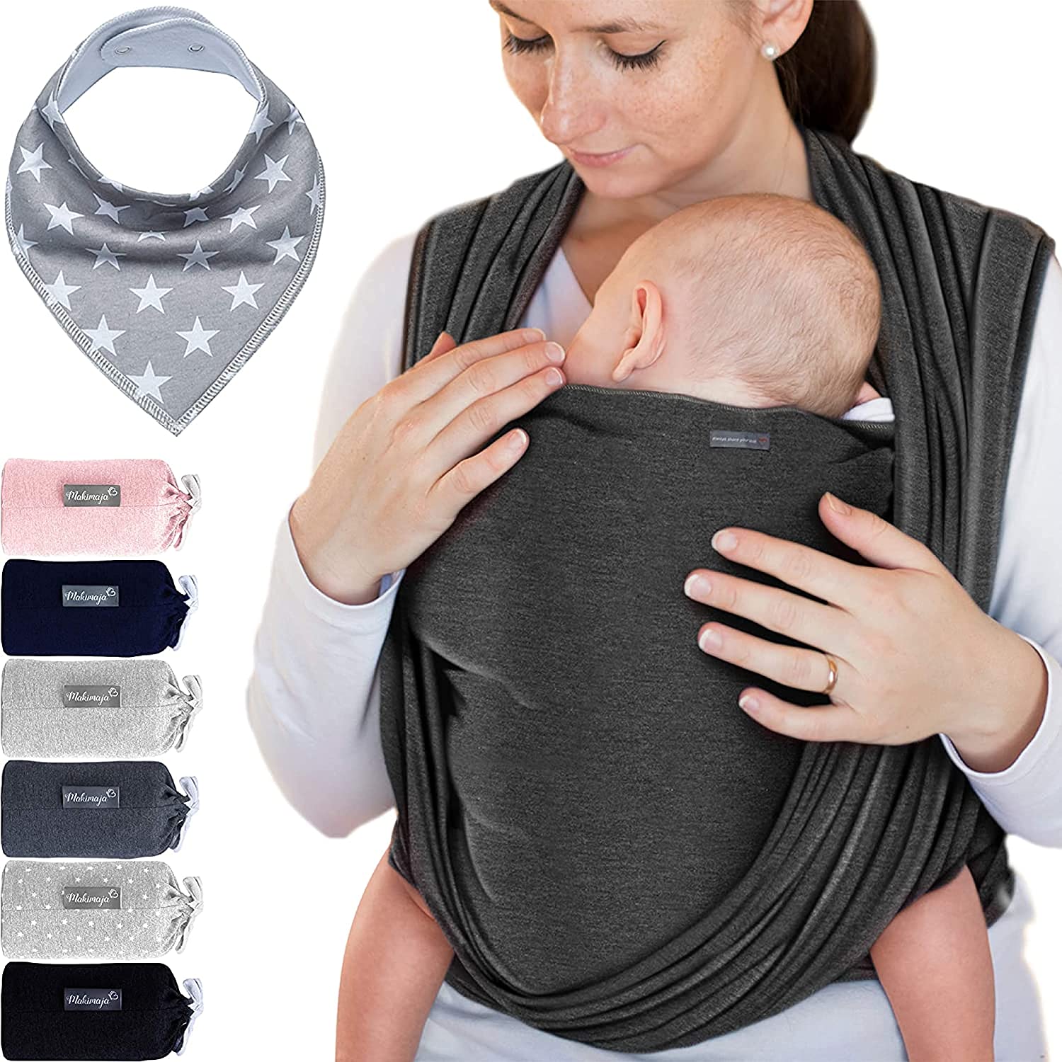 Dark Grey Baby Carrier Sling - High Quality Baby Sling for Babies up to 15k