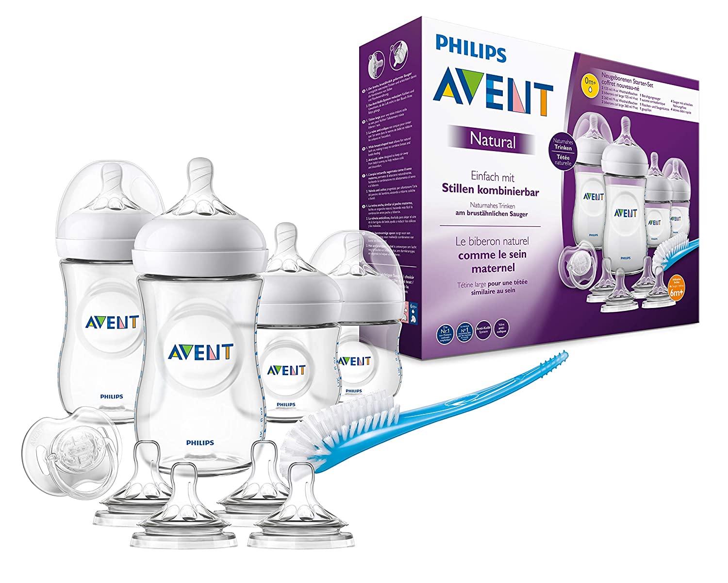 Philips Avent Natural Bottle Set SCD301/02 for Newborns