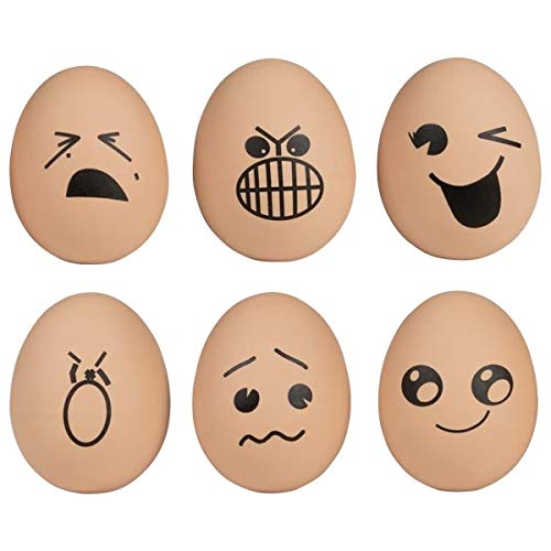 6 X Egg Bouncers With Face Party Bags For Childrens Birthday And Easter Fl