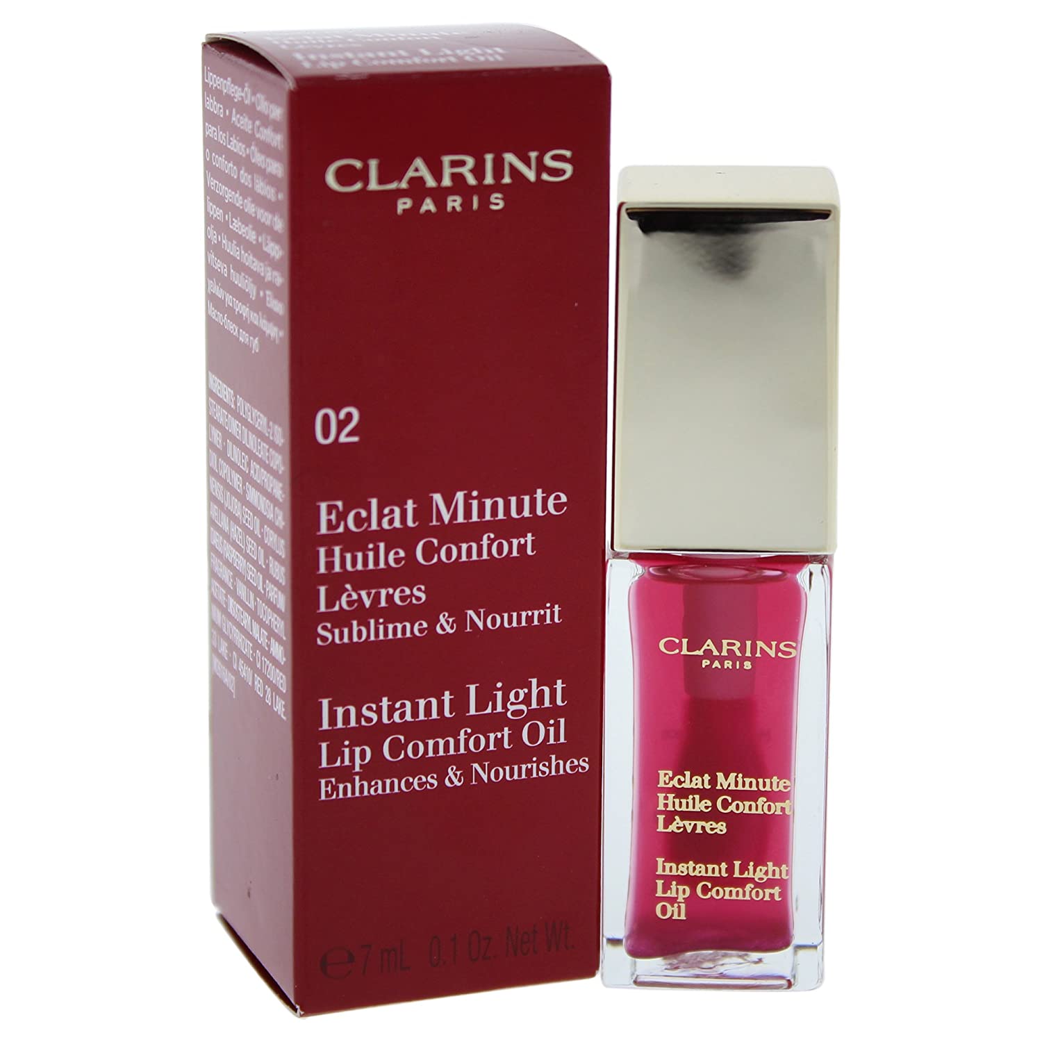 CLARINS Shine Minute Oil Comfort Lips #02 Raspberry Berry 7 ml
