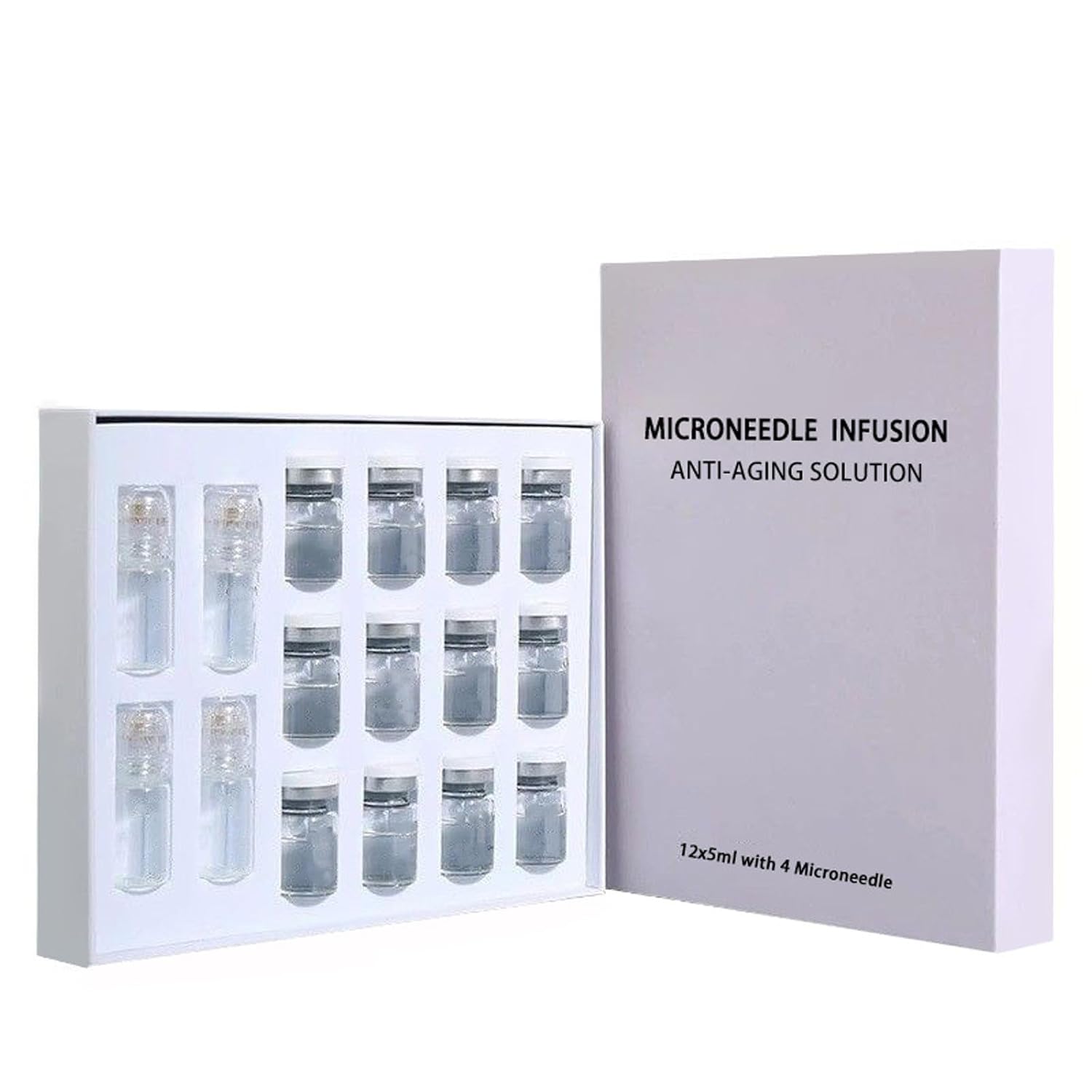 Micro Infusion System Microneedling Serum Set, Micro Needling Serum, Micro Infusion System, Gentle and Skin-Friendly, Deep Moisturizing, Suitable for a Variety of Skin Types (5 ml, 12 Pieces)