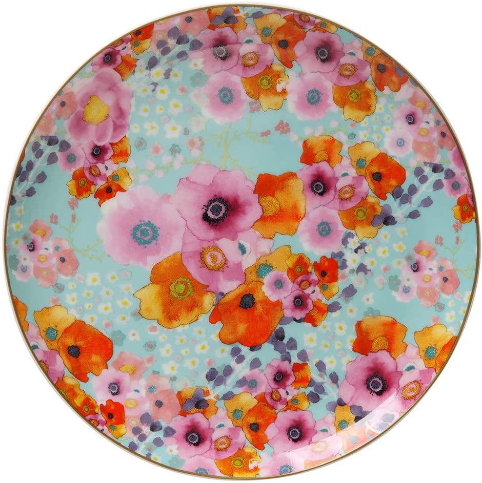 Maxwell & Williams DX0179 Bloems Bone China Porcelain Plate, Multi-Colour, in Gift Box