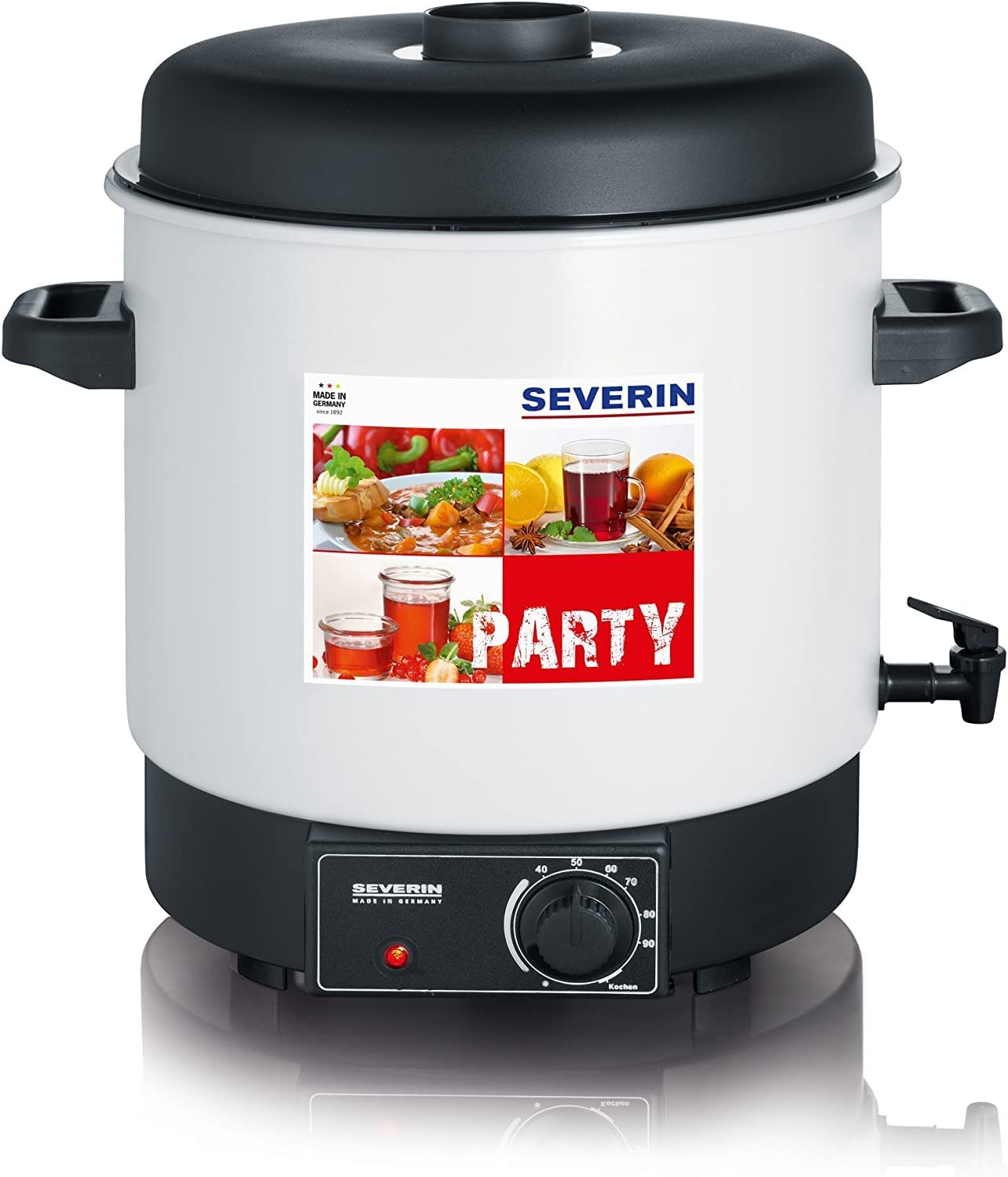 SEVERIN EA 3653 canning and hot drinks machine (1,800 W, content: 29 liters or 14 1L round-rim glasses (100) with tap)