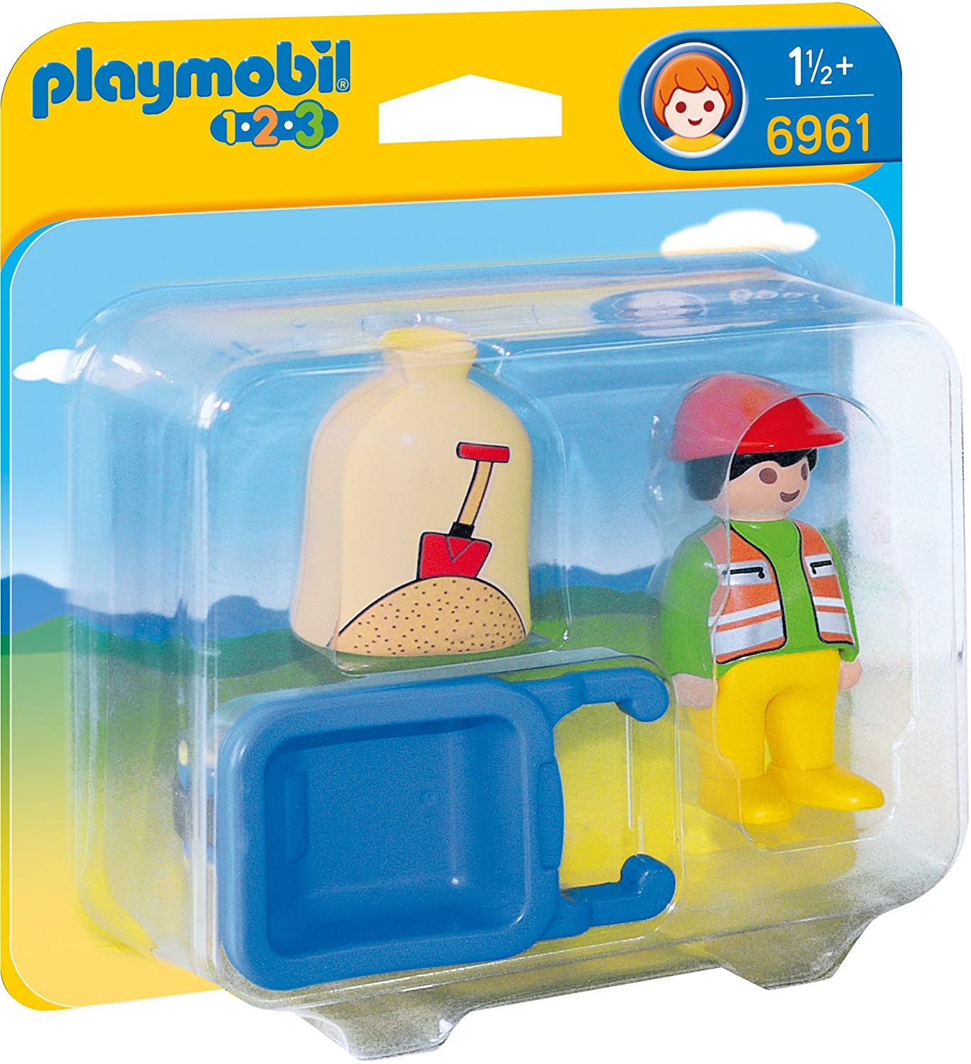 Playmobil Worker With Wheelbarrow A