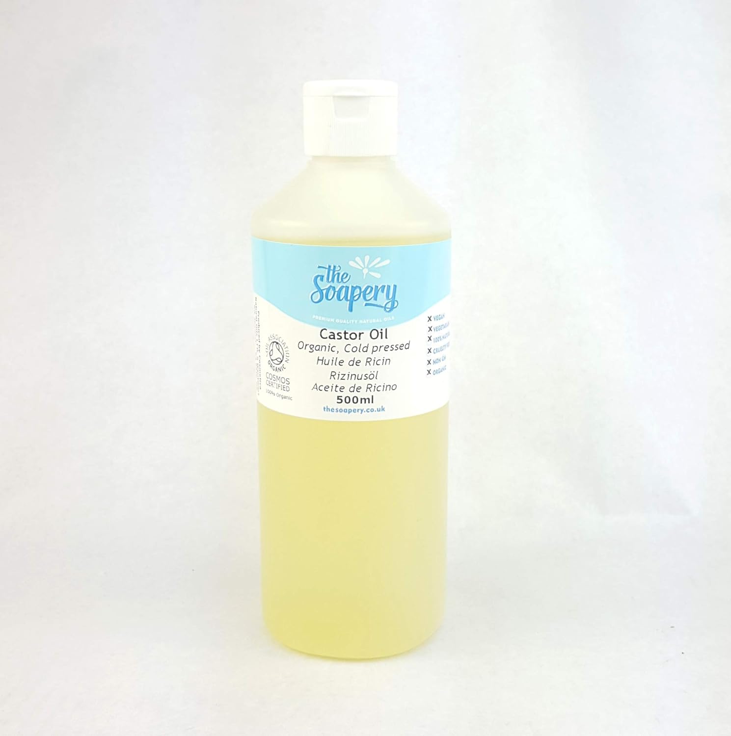 Organic Castor Oil Cold Pressed 500ml 100% Pure