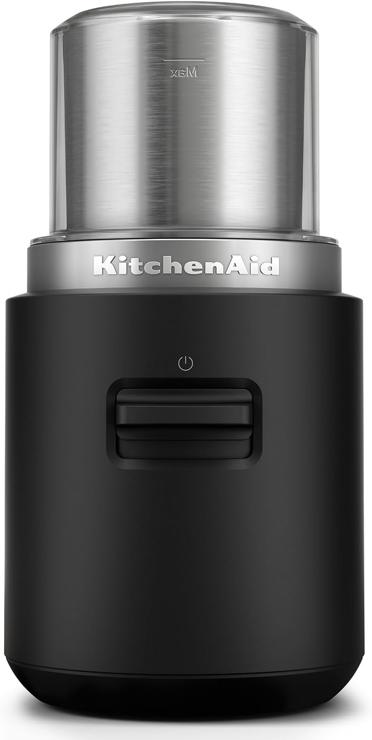 KitchenAid Go - Wireless coffee grinder without battery for freshly ground coffee on the go | 113 g grinding container | Black